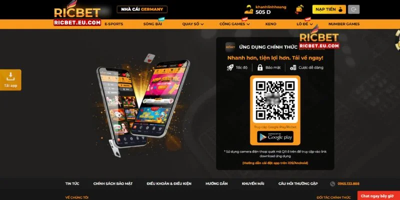 Phiên bản app RIC BET cực đáng tải.