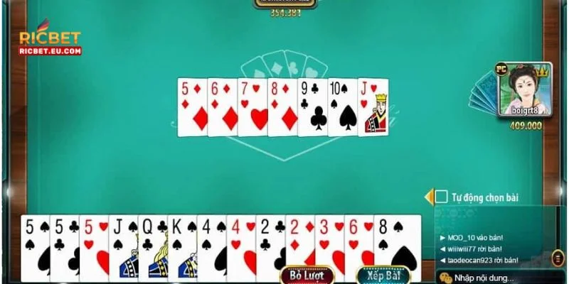 Tiến lên miền Bắc là bộ môn bài lá hấp dẫn hàng đầu tại RICBET.